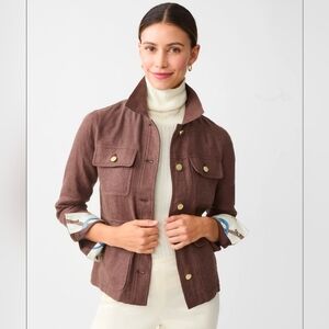 NWT J.McLaughlin Willow Linen Jacket In dark brown